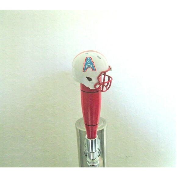 NFL Houston Oilers Beer Tap Handle Throwback Football Helmet Kegerator Wood - Picture 4 of 4